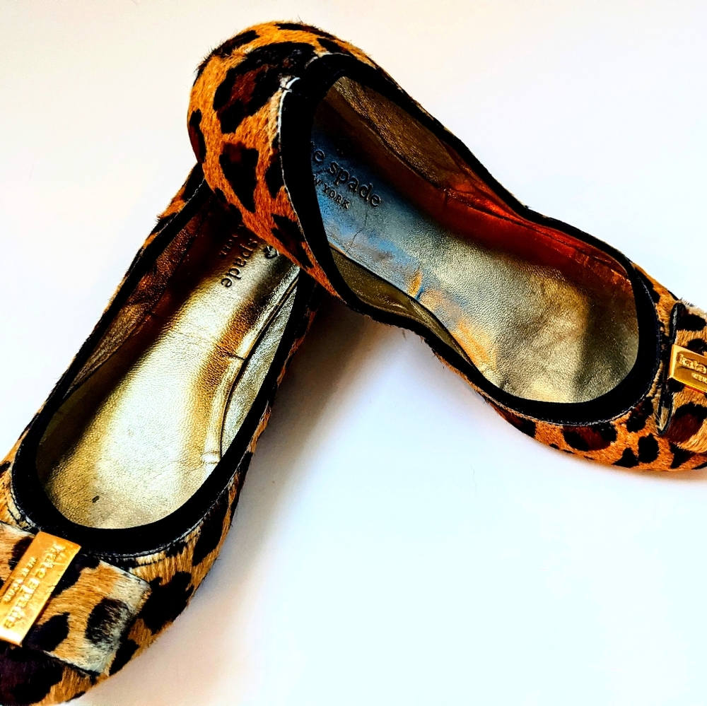 Kate Spade animal print loafers